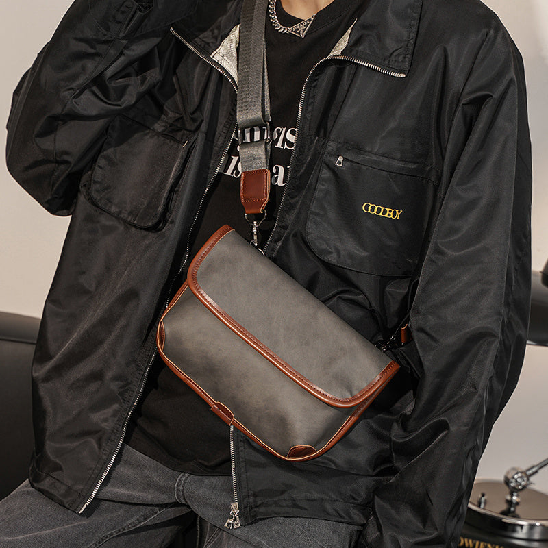 men's plaid shoulder bag, view 15 - MRSLM