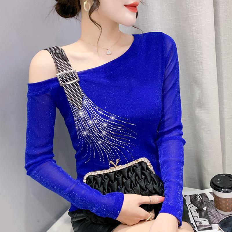 women's off-the-shoulder slim fit top, view 3 - MRSLM