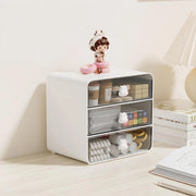 clear acrylic desk organizer with drawers, view 4 - MRSLM