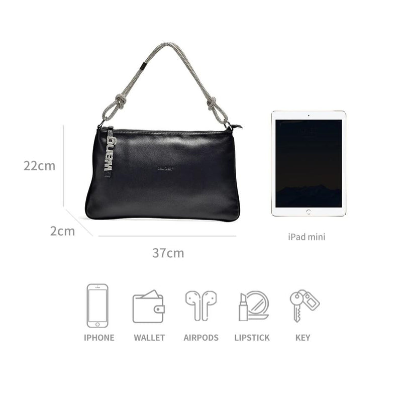 Genuine leather crossbody bag, view 6 - MRSLM