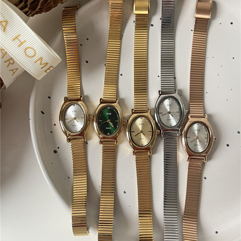 oval quartz watch for women - MRSLM