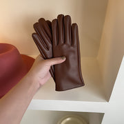 Five finger PU leather gloves, view 7 - MRSLM