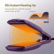 titanium hair straightener with digital display, view 6 - MRSLM