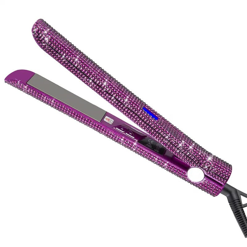 rhinestone ceramic flat iron, view 3 - MRSLM