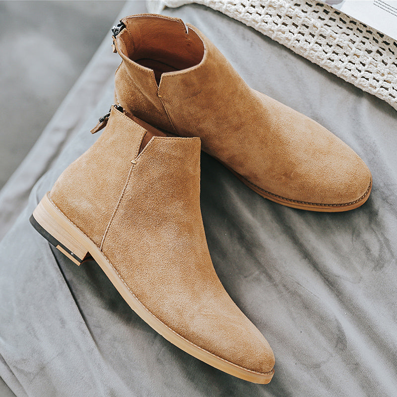 men's leather ankle boots, view 6 - MRSLM