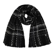 plaid wool scarf pashmina shawl, view 3 - MRSLM