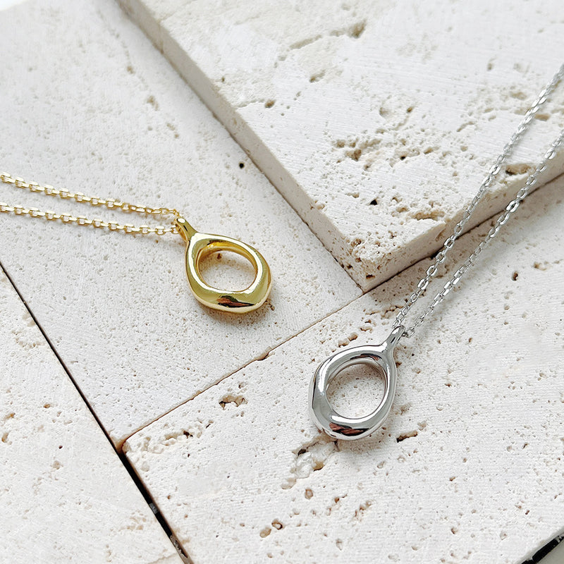 925 silver water drop necklace, view 5 - MRSLM