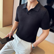 V-neck lapel polo shirt, view 7 - MRSLM