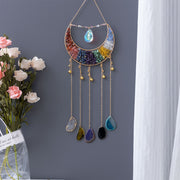 natural agate crystal dream catcher pendant, view 12 - MRSLM