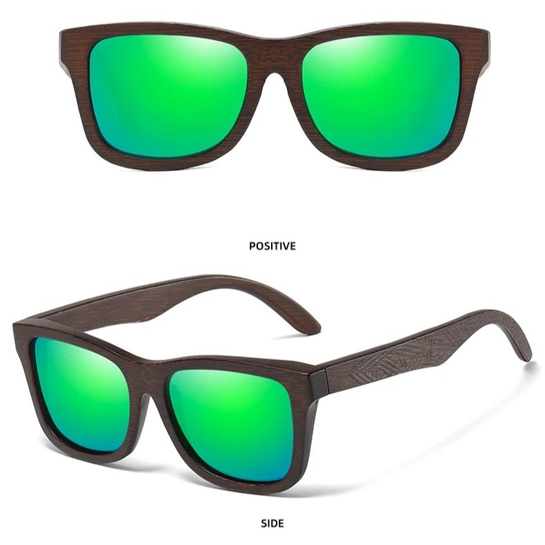 natural bamboo polarized sunglasses, view 13 - MRSLM