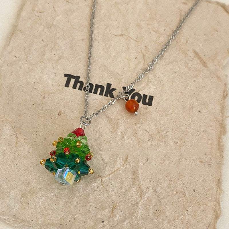 Christmas tree pendant necklace for women, view 5 - MRSLM