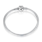 s925 silver snake bone chain bracelet, view 4 - MRSLM