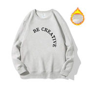 loose thick round neck sweatshirt, view 4 - MRSLM