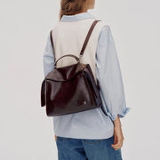 leather travel backpack, view 6 - MRSLM