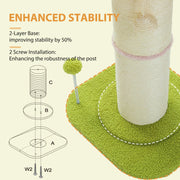 small cat scratching post with sisal and spring ball, view 4 - MRSLM