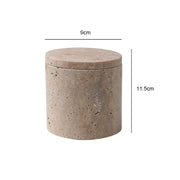 natural travertine stone storage container, view 8 - MRSLM