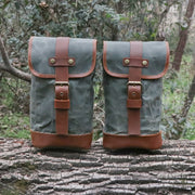 oil wax canvas camping backpack, view 7 - MRSLM