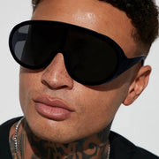 oversized shield sunglasses, view 9 - MRSLM