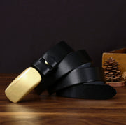 wide thick leather belt for men, view 6 - MRSLM