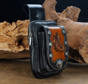 men's leather belt pouch waist bag, view 11 - MRSLM