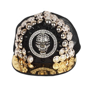 skull leopard head rivet baseball cap, view 6 - MRSLM