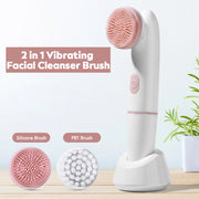 2-in-1 electric facial cleansing brush, view 2 - MRSLM
