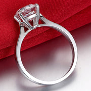 silver high carbon diamond ring, view 3 - MRSLM