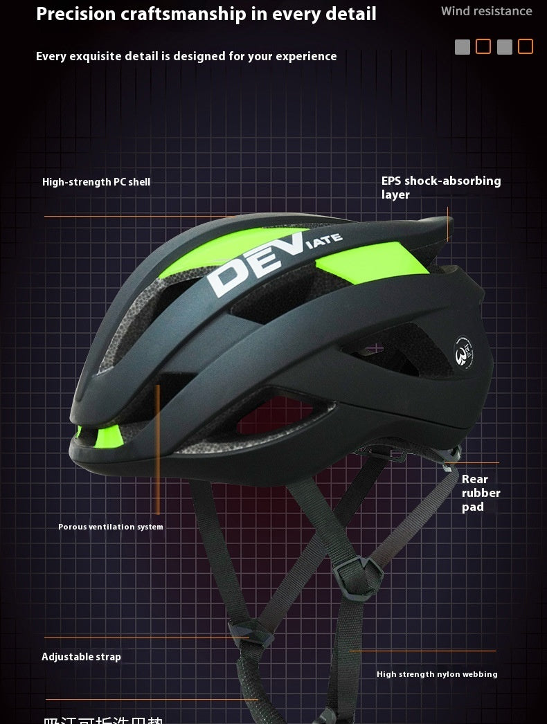 Bicycle Helmet Full Boud Edage Belt Fly Net Unisex Breathable Integrated Mountain Bike Riding Head
