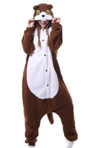 Animal hooded fleece onesie pajamas, view 8 - MRSLM