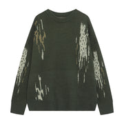 men's loose crew neck pullover sweater, view 3 - MRSLM