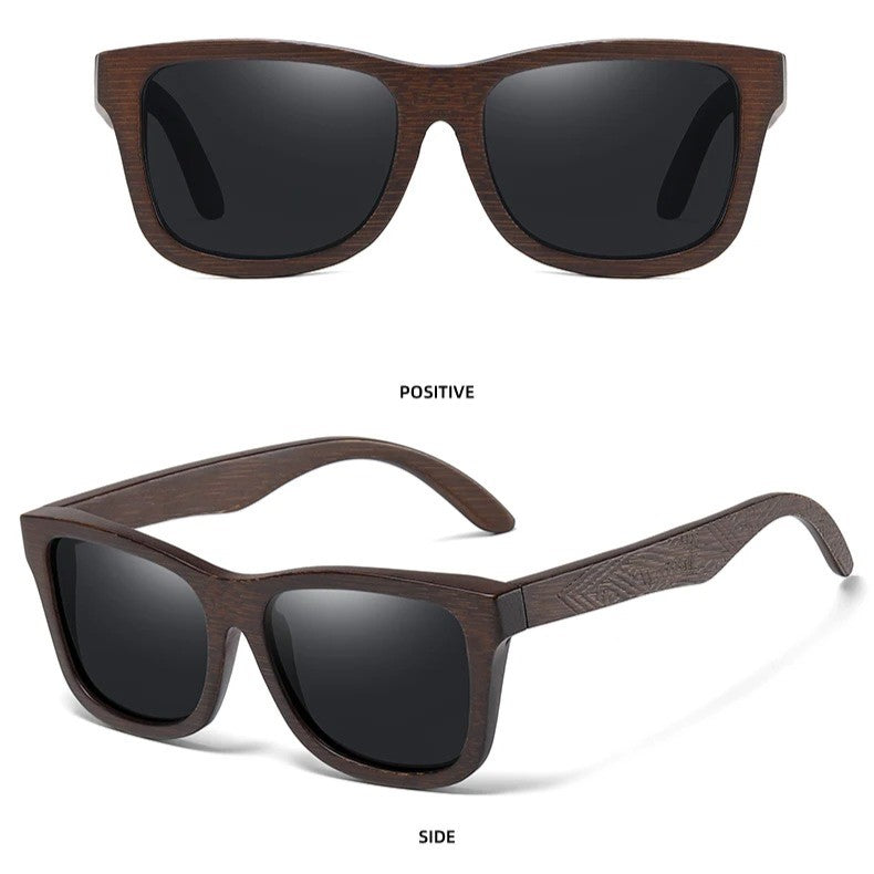 natural bamboo polarized sunglasses, view 14 - MRSLM