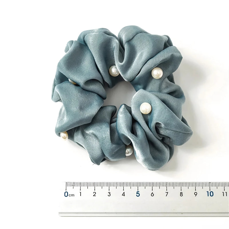 satin pearl scrunchies, view 12 - MRSLM