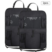 car seat back organizer with anti-kick mat, view 2 - MRSLM