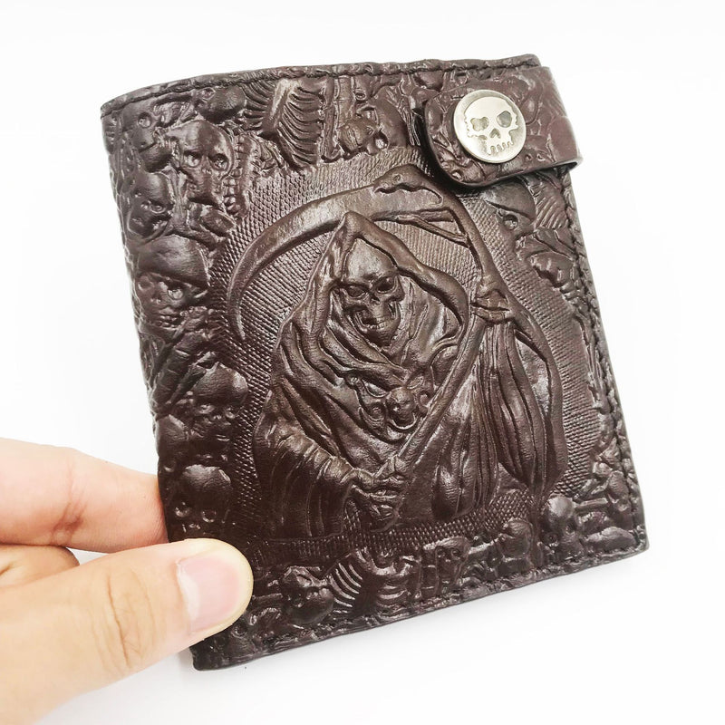 retro demon pattern men's wallet, view 6 - MRSLM