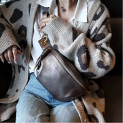leather shoulder messenger bag, view 9 - MRSLM