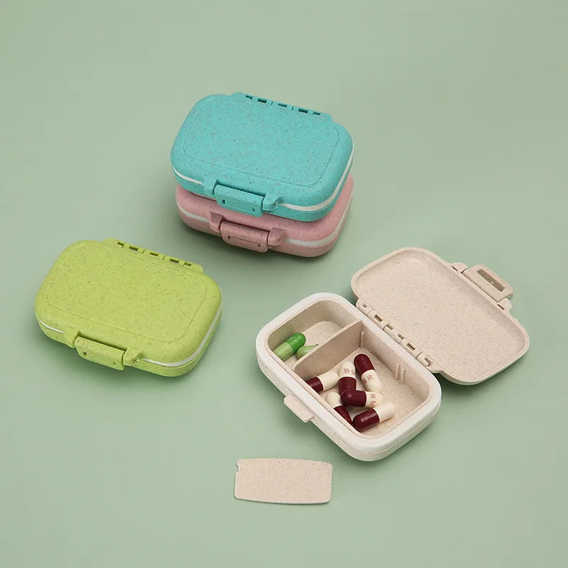 mini portable 3-grids pill organizer box, view 6 - MRSLM