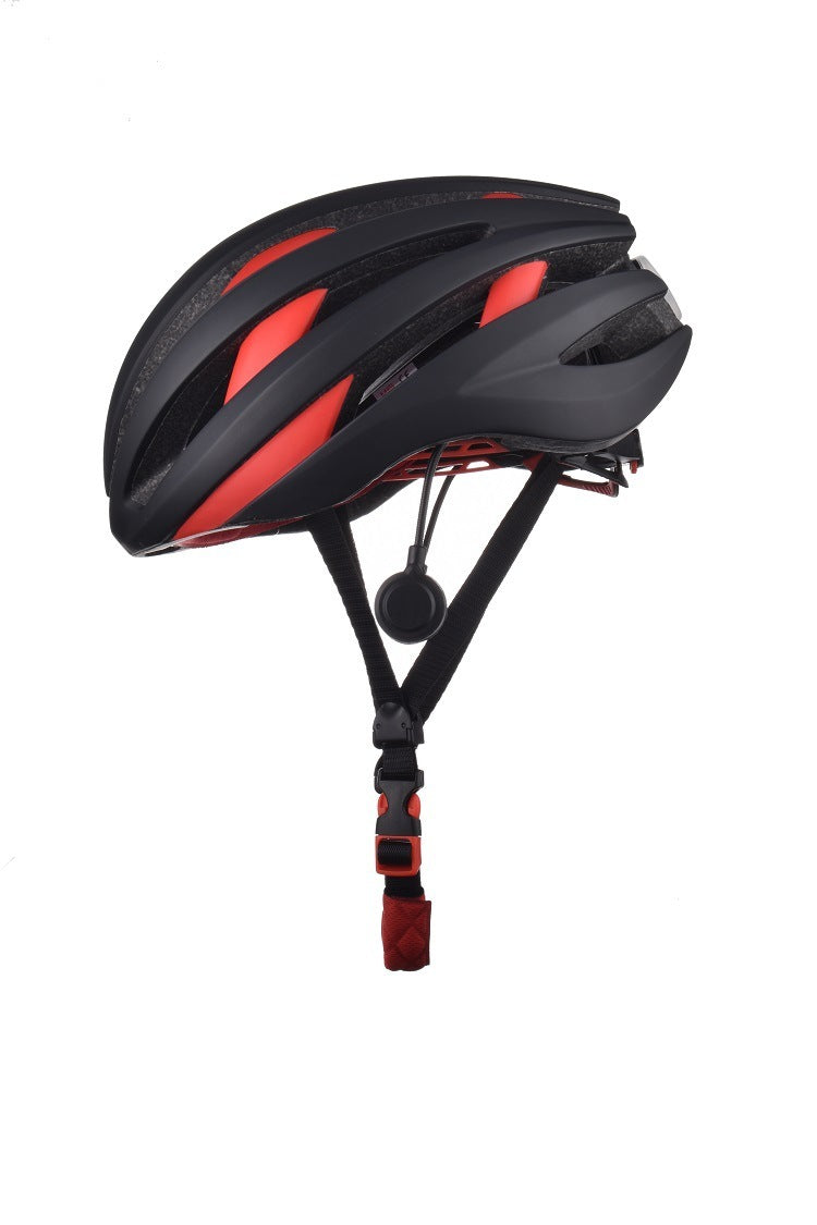 riding helmet with LED tail light, view 3 - MRSLM