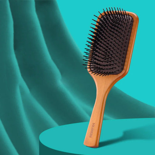 maple wood scalp massage hair brush - MRSLM