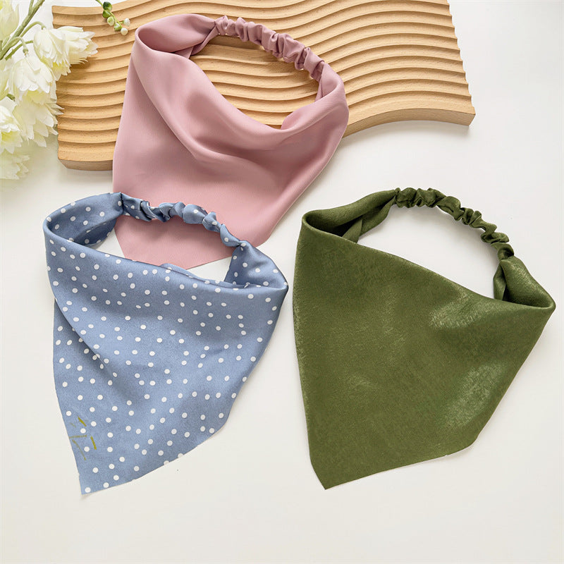 satin triangle hair scarf, view 9 - MRSLM