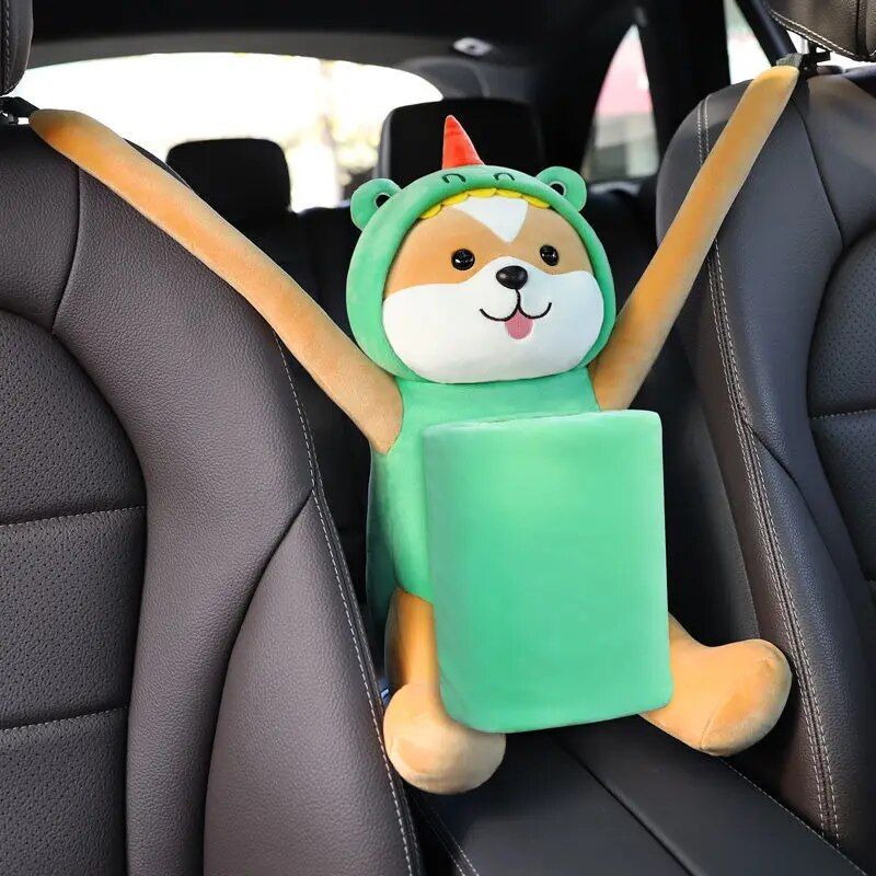 cute square car trash bin, view 3 - MRSLM