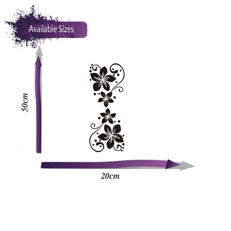 Floral dot windshield and body vinyl decal, view 4 - MRSLM