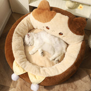 Cozy winter cat and dog bed, view 4 - MRSLM