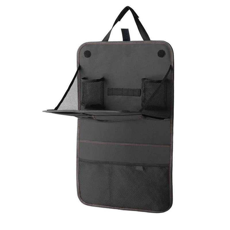 car seat back organizer with foldable tray, view 2 - MRSLM