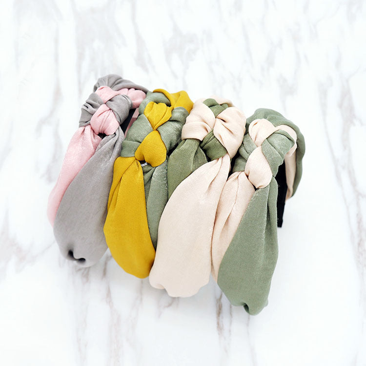 elegant cross bow elastic headband, view 7 - MRSLM