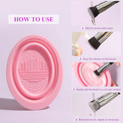 silicone makeup brush cleaner bowl, view 6 - MRSLM
