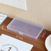 transparent kawaii stationery storage box, view 2 - MRSLM