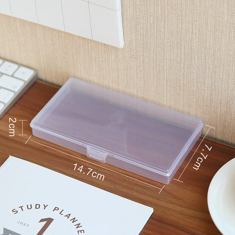 transparent kawaii stationery storage box, view 2 - MRSLM
