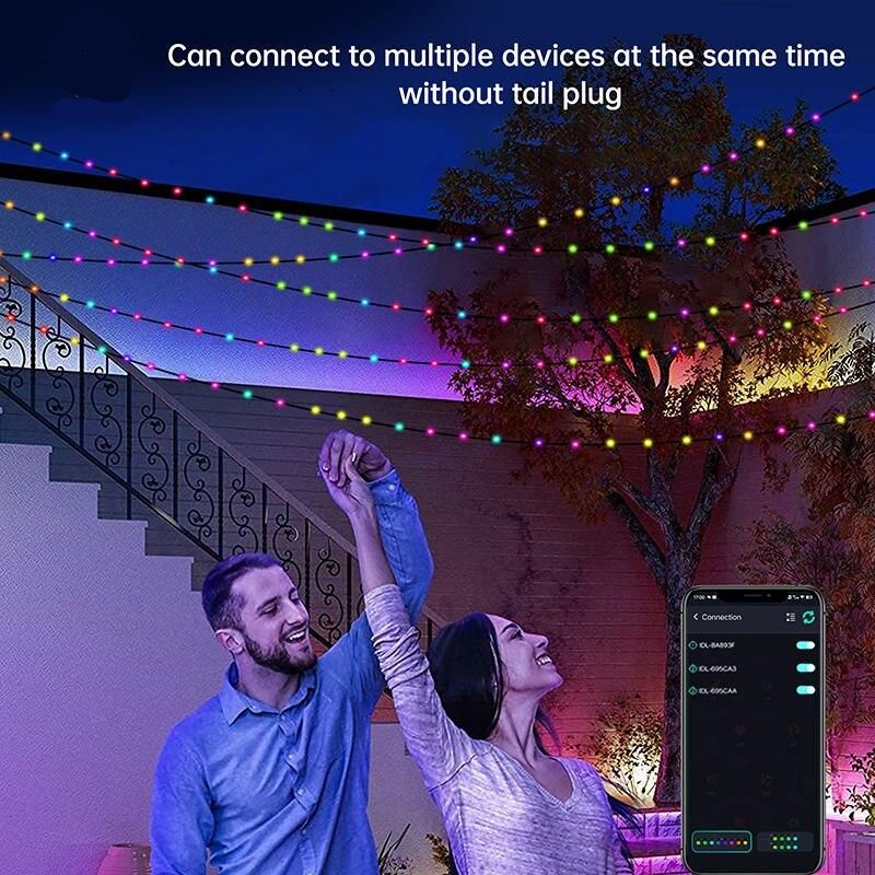 Smart LED fairy string lights, view 10 - MRSLM