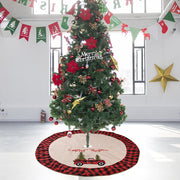 linen-look christmas tree skirt, view 3 - MRSLM