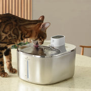 wireless stainless steel pet water fountain - MRSLM